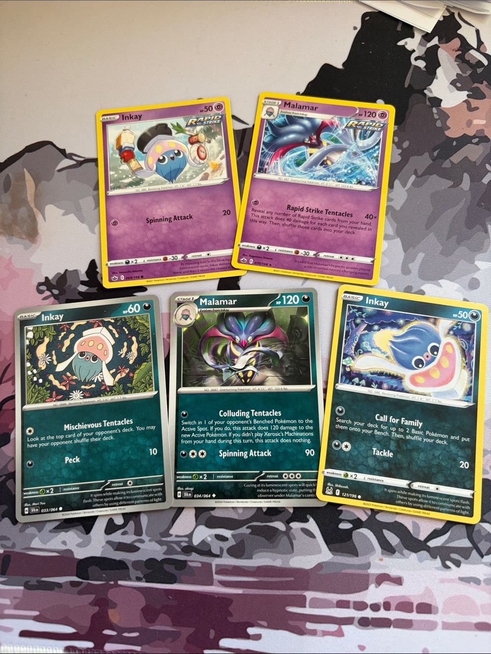 Inkay & Malamar Evolution Collection Lot | 5 Pokémon Cards | ✨5/$25✨